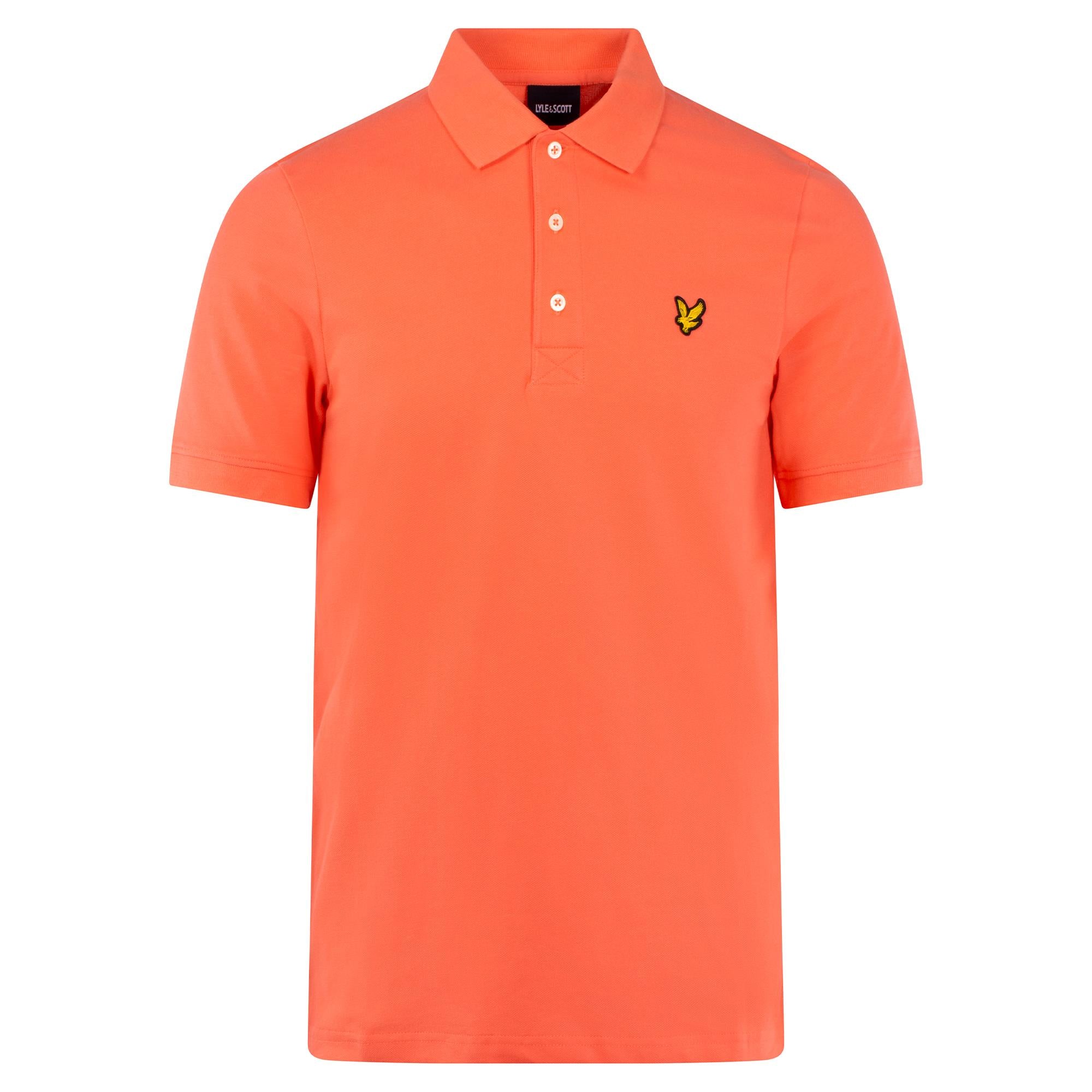 Lyle & Scott Plain Mens Polo Shirt Coral Stand